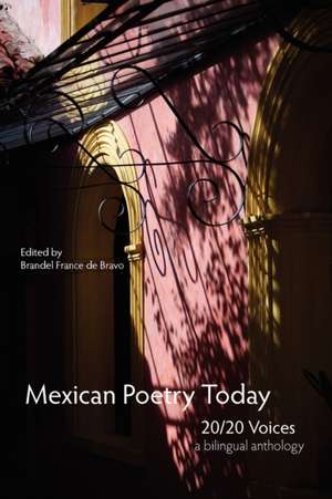 Mexican Poetry Today de Brandel France De Bravo