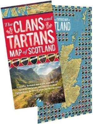 The Clans and Tartans Map of Scotland de Waverley Books Waverley Books