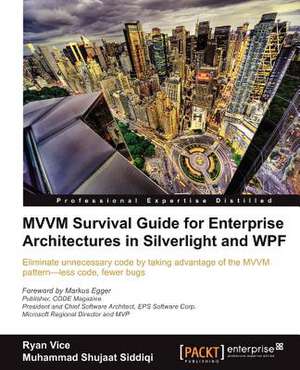 MVVM Survival Guide for Enterprise Architectures in Silverlight and Wpf de Ryan Vice