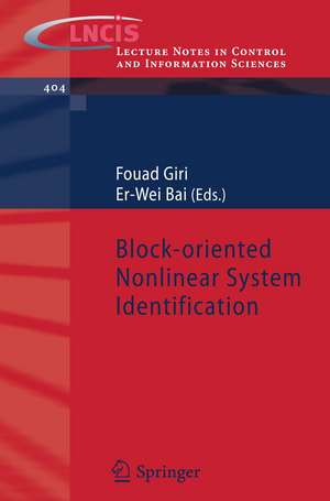 Block-oriented Nonlinear System Identification de Fouad Giri