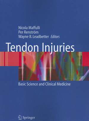 Tendon Injuries: Basic Science and Clinical Medicine de Nicola Maffulli