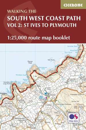 South West Coast Path Map Booklet - Vol 2: St Ives to Plymouth de Paddy Dillon