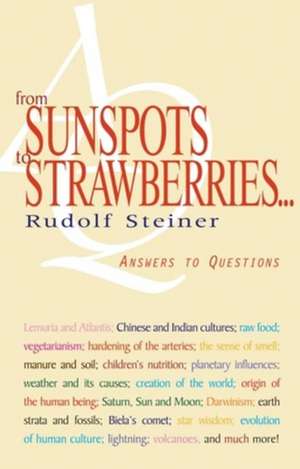 From Sunspots to Strawberries . . .: Answers to Questions de Rudolf Steiner