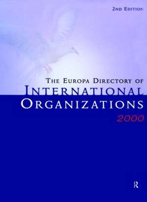 Europa Dir Intl Orgs 2000 de Europa Publications