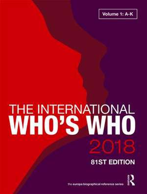 The International Who's Who 2018 de Europa Publications