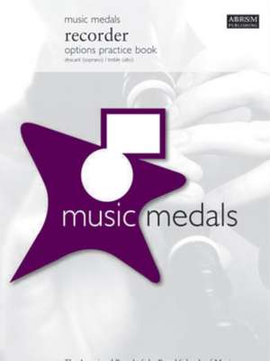 Music Medals Recorder Options Practice Book de ABRSM