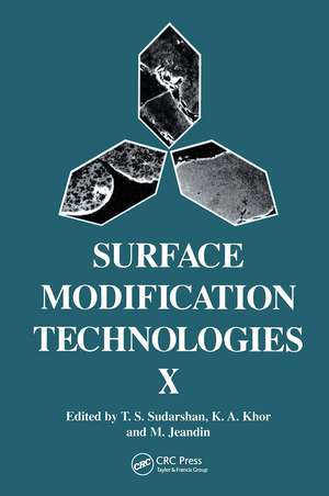 Surface Modification Technologies X de T.S. Sudarshan