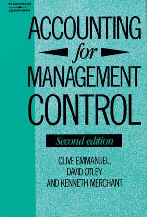 Accounting for Management Control de Emmanuel