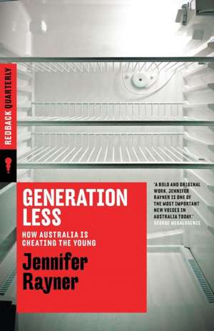 Generation Less de Jennifer Rayner