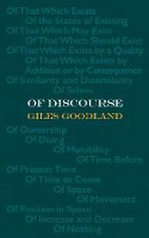 Of Discourse de Giles Goodland