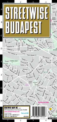 Streetwise Budapest Map - Laminated City Street Map of Budapest, Hungary: Folding Pocket Size Travel Map de Streetwise Maps