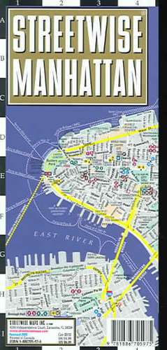 Streetwise Manhattan Map - Laminated City Street Map of Manhattan, New York: Folding Pocket Size Travel Map de Streetwise Maps