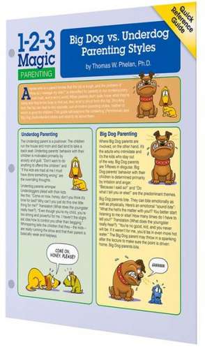 Big Dog vs. Underdog Parenting Styles de Thomas W Phelan PhD