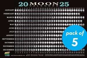 2025 Moon Calendar Card (5 Pack) de Kim Long