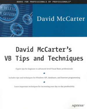 David McCarter's VB Tips and Techniques de David McCarter