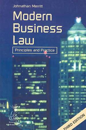 Modern Business Law 3rd Ed: Principles and Practice de J G Merritt