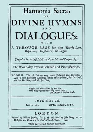 Harmonia Sacra or Divine Hymns and Dialogues. with A Through-Bass for the Theobro-Lute, Bass-Viol, Harpsichord or Organ. Book II. [Facsimile of the 17: An Exploration of Disabilityand Ability in Dreams