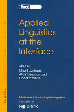 Applied Linguistics at the Interface: Bsal 19 de British Association for Applied Linguist