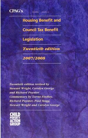 CPAG's Housing Benefit and Council Tax Benefit Legislation de Lorna Findlay