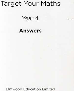 Target Your Maths Year 4 Answer Book de Stephen Pearce