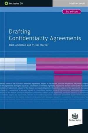 Drafting Confidentiality Agreements de Mark Anderson