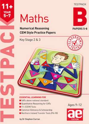 11+ Maths Year 5-7 Testpack B Papers 5-8 de STEPHEN C. CURRAN