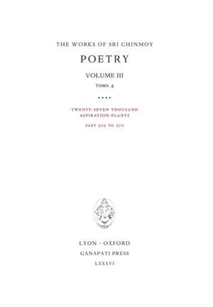 Poetry III, tome 4 de Sri Chinmoy