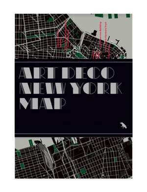 Art Deco New York Map de Henrietta Billings