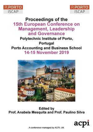 ECMLG19 - Proceedings of the 15th European Conference on Management, Leadership and Governance de Anabela Mesquita