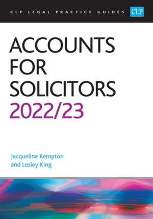 Accounts for Solicitors 2022/2023 de King