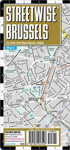 Streetwise Brussels Map Laminated City Center Street Map of Brussels, Belgium: Folding Pocket Size Travel Map de Streetwise Maps Inc