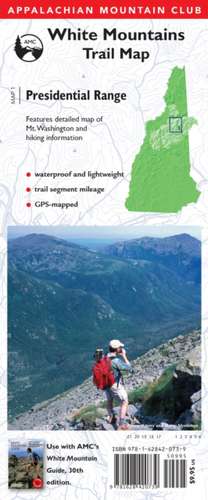 AMC Map: White Mountains Trail Map de Appalachian Mountain Club