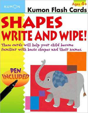 Flash Cards Shapes Write & Wipe! de Kumon