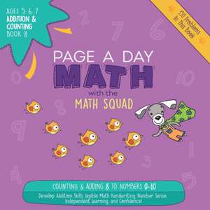 Page A Day Math Addition & Counting Book 8 de Janice Auerbach