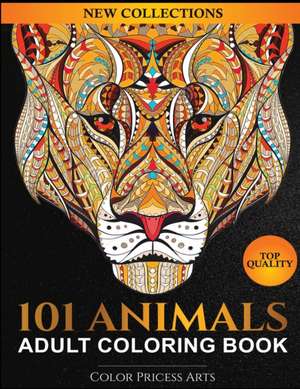 101 Animals Adult Coloring Book de Color Princess Arts