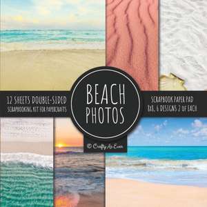 Beach Photos Scrapbook Paper Pad 8x8 Scrapbooking Kit for Papercrafts, Cardmaking, DIY Crafts, Summer Aesthetic Design, Multicolor de Crafty As Ever