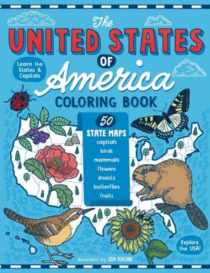 The United States of America Coloring Book de Jen Racine