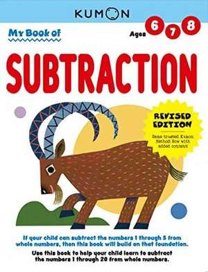 My Book of Subtraction de Kumon Publishing