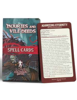 Injuries and Vile Deeds Spell Cards de Joshua Rosing