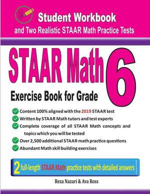 STAAR Math Exercise Book for Grade 6 de Reza Nazari