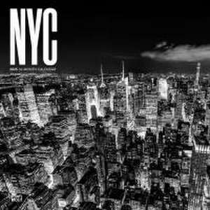 New York City Black & White 2025 12 X 24 Inch Monthly Square Wall Calendar Plastic-Free de Browntrout