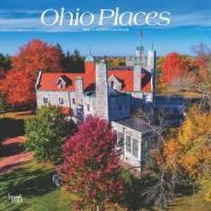 Ohio Places 2025 12 X 24 Inch Monthly Square Wall Calendar Plastic-Free de Browntrout