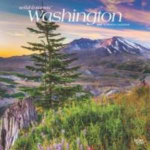 Washington Wild & Scenic 2025 12 X 24 Inch Monthly Square Wall Calendar Plastic-Free de Browntrout