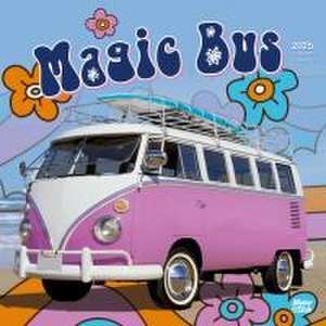 Magic Bus 2025 12 X 24 Inch Monthly Square Wall Calendar Plastic-Free de Motor Club