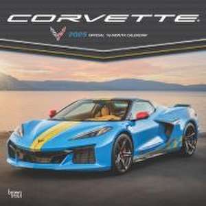 Corvette Official 2025 12 X 24 Inch Monthly Square Wall Calendar Plastic-Free de Browntrout