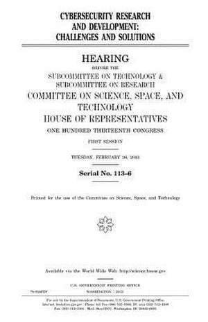 Cybersecurity Research and Development de United States Congress