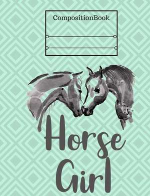 Horse Girl Composition Book - Graph Paper, 4x4 Grid de Creations, Rengaw