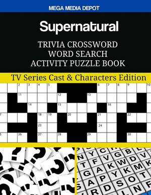 Supernatural Trivia Crossword Word Search Activity Puzzle Book de Mega Media Depot