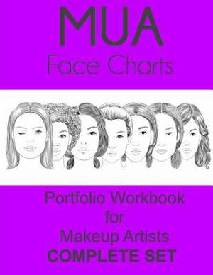 Mua Face Charts Portfolio Workbook for Makeup Artists Complete Set de Sarie Smith