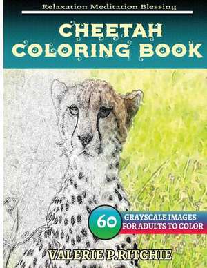 Cheetah Coloring Book for Adults Relaxation Meditation Blessing de Ritchie, Valerie